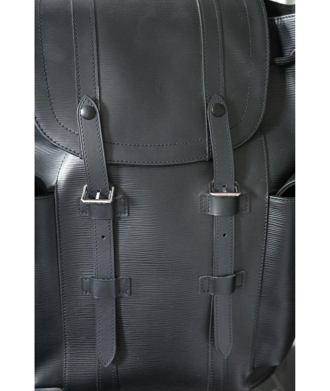 LOUIS VUITTON Черный кожаный рюкзак, фото 6