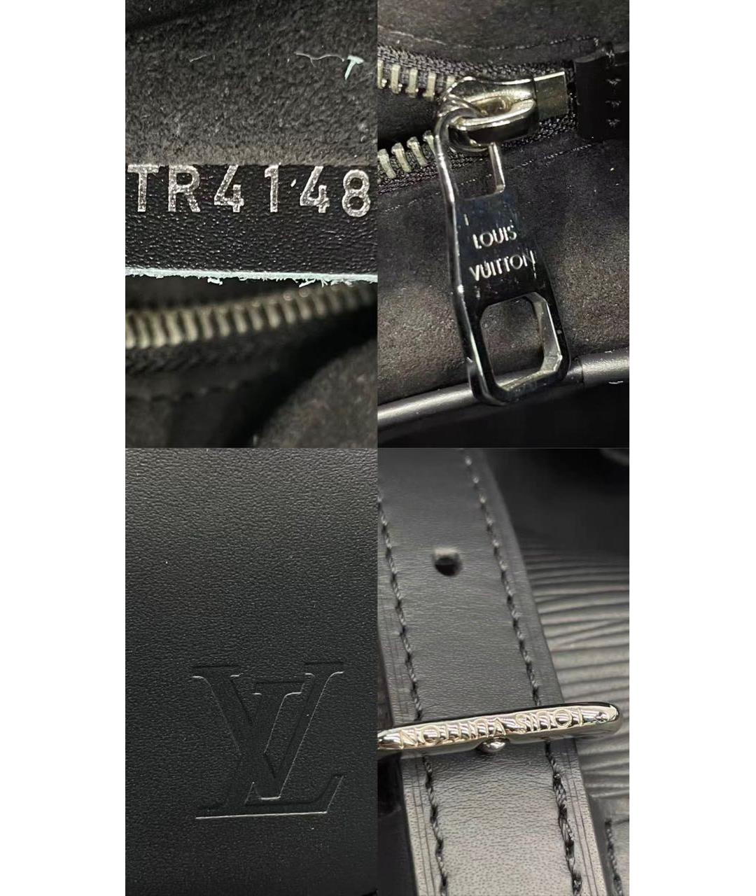 LOUIS VUITTON Черный кожаный рюкзак, фото 8