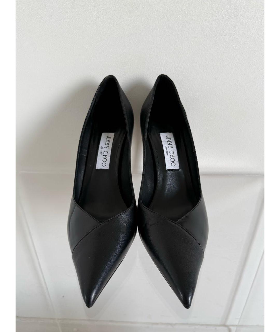 JIMMY CHOO Черные кожаные туфли, фото 2