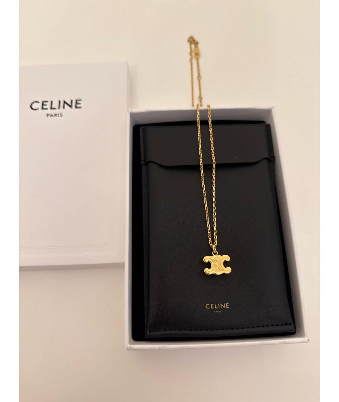 CELINE Золотая латунная подвеска, фото 4