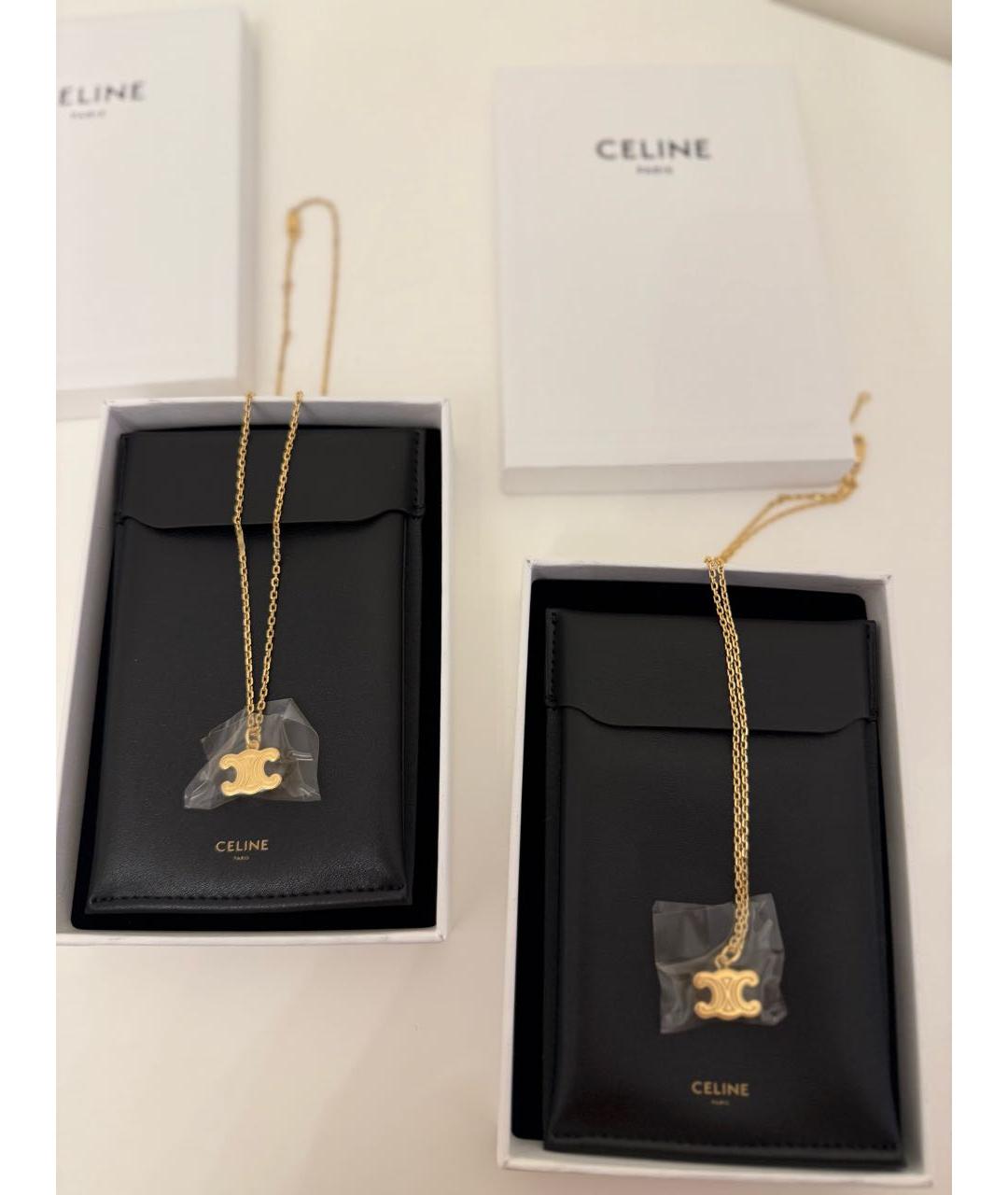 CELINE Золотая латунная подвеска, фото 5