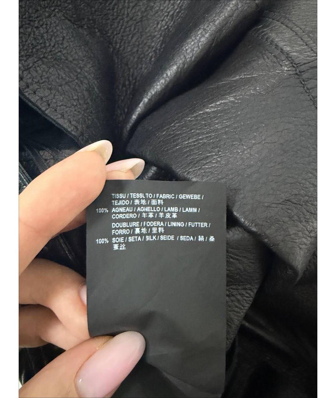 SAINT LAURENT Черные кожаные бриджи, фото 4