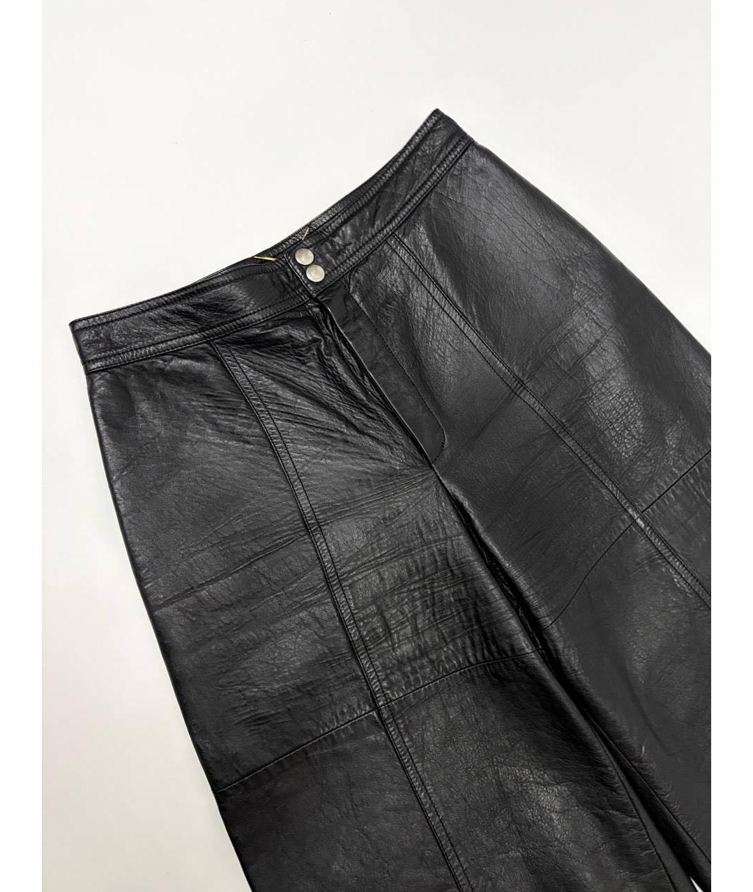 SAINT LAURENT Черные кожаные бриджи, фото 6