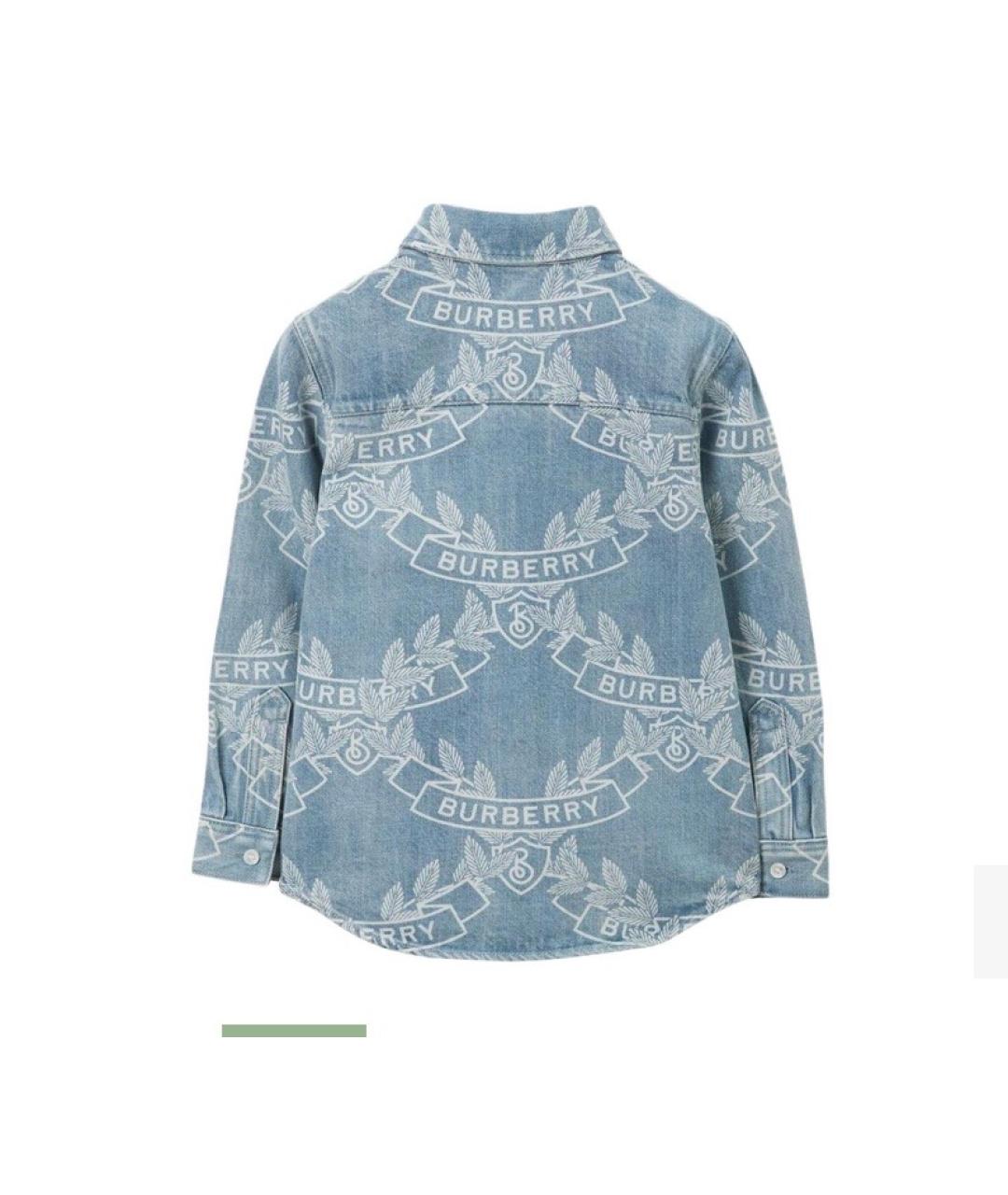 BURBERRY Голубая деним рубашка/блузка, фото 2