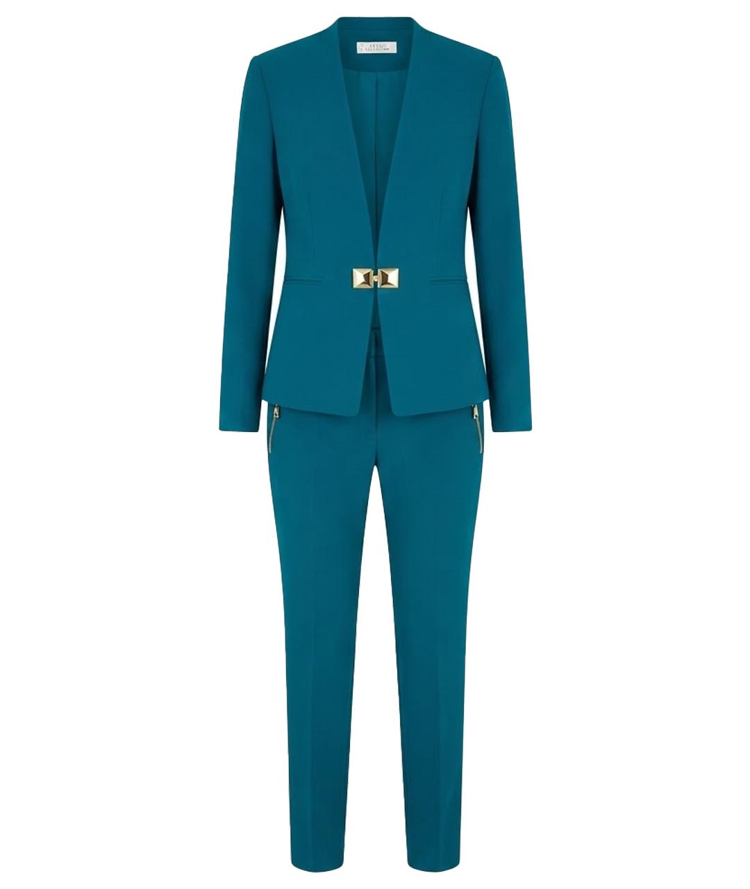 VERSACE COLLECTION Синий полиэстеровый костюм с брюками, фото 1