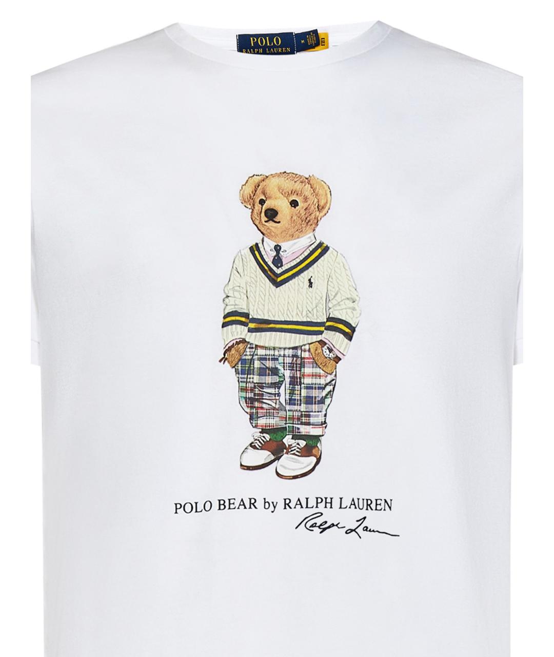 POLO RALPH LAUREN Белая хлопковая футболка, фото 3