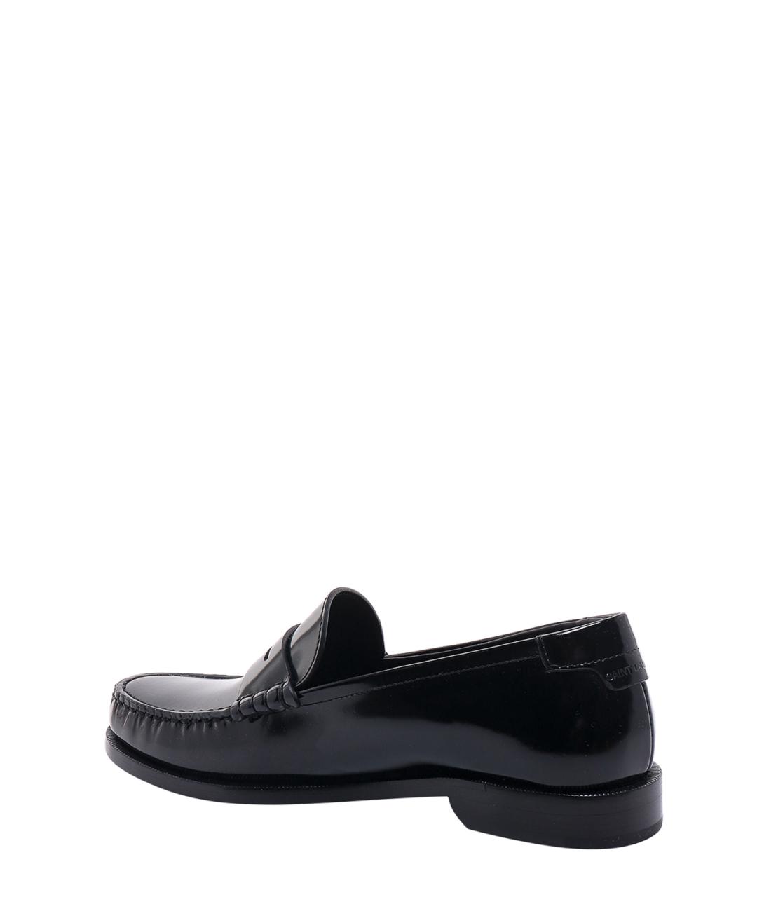SAINT LAURENT Черные кожаные лоферы, фото 3