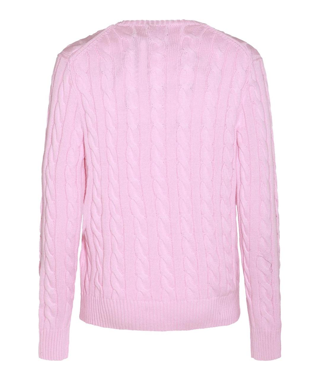 POLO RALPH LAUREN Розовый хлопковый джемпер / свитер, фото 2