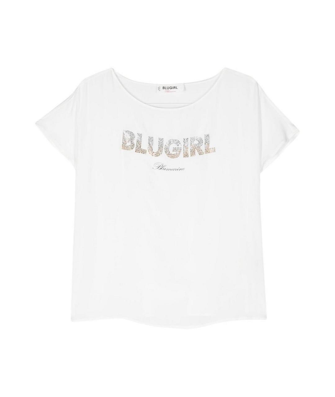 BLUGIRL Белая хлопковая футболка, фото 1