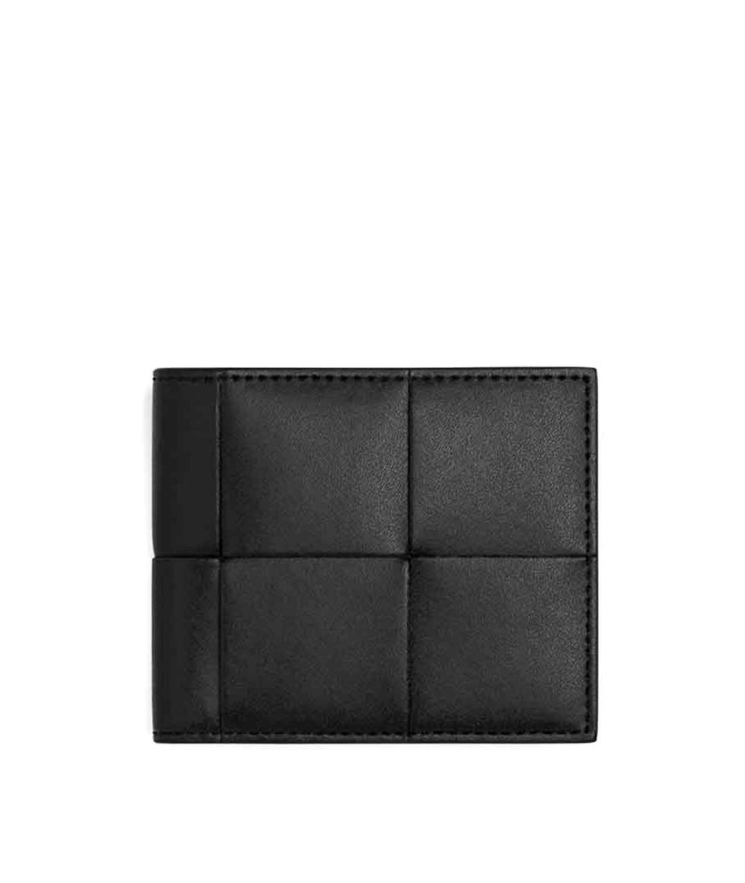 BOTTEGA VENETA Черный кожаный кошелек, фото 1