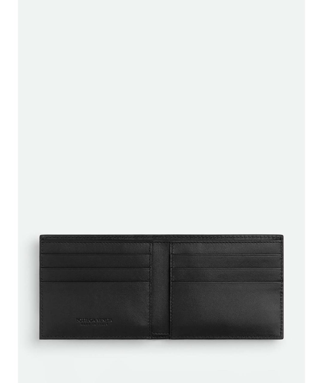 BOTTEGA VENETA Черный кожаный кошелек, фото 2
