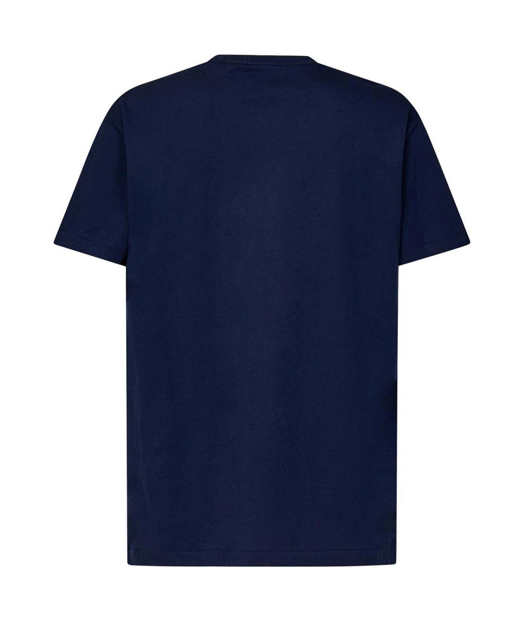 POLO RALPH LAUREN Синяя хлопковая футболка, фото 2