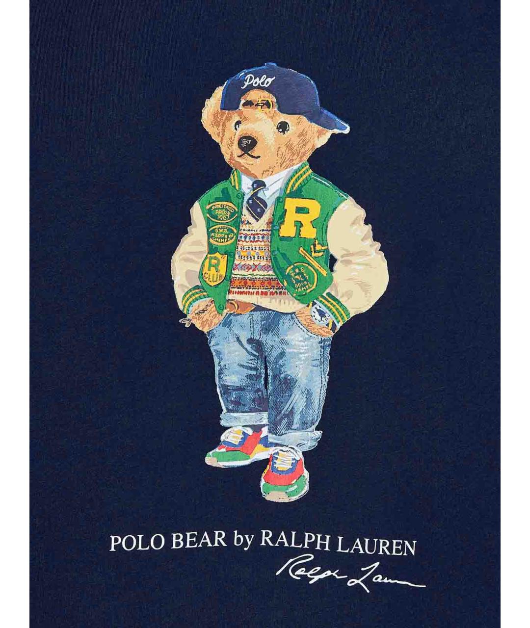 POLO RALPH LAUREN Синяя хлопковая футболка, фото 3