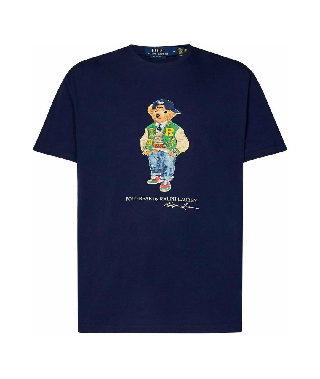 POLO RALPH LAUREN Синяя хлопковая футболка, фото 1