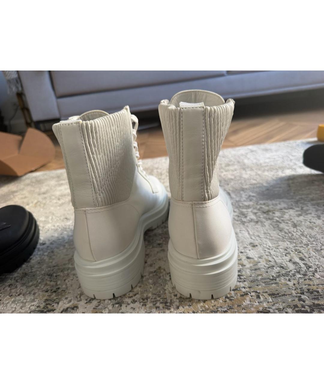 GIANVITO ROSSI Белые текстильные ботинки, фото 4