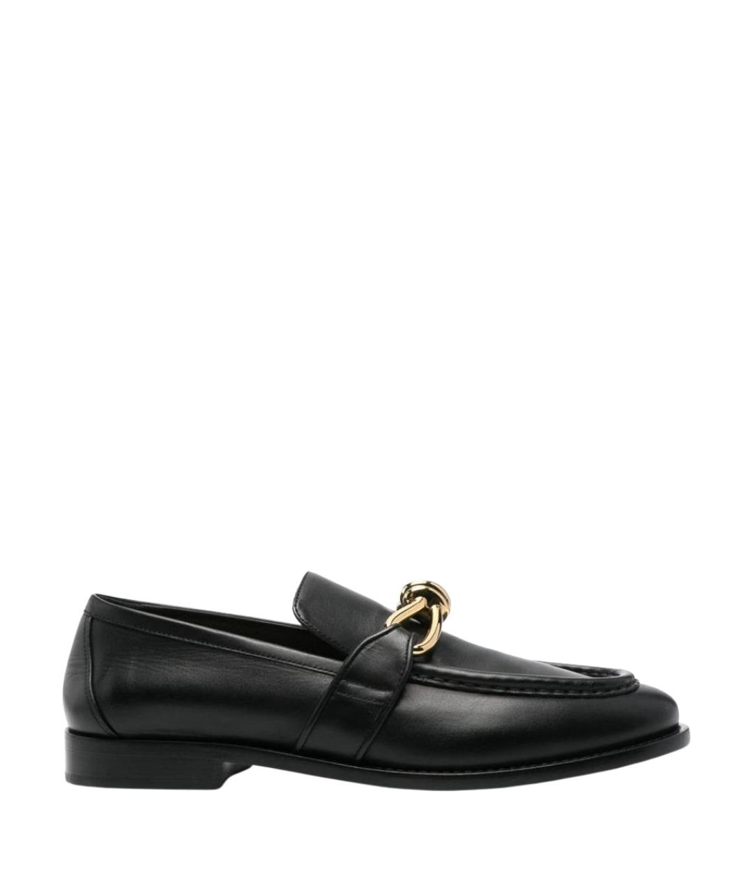 BOTTEGA VENETA Черные кожаные лоферы, фото 1