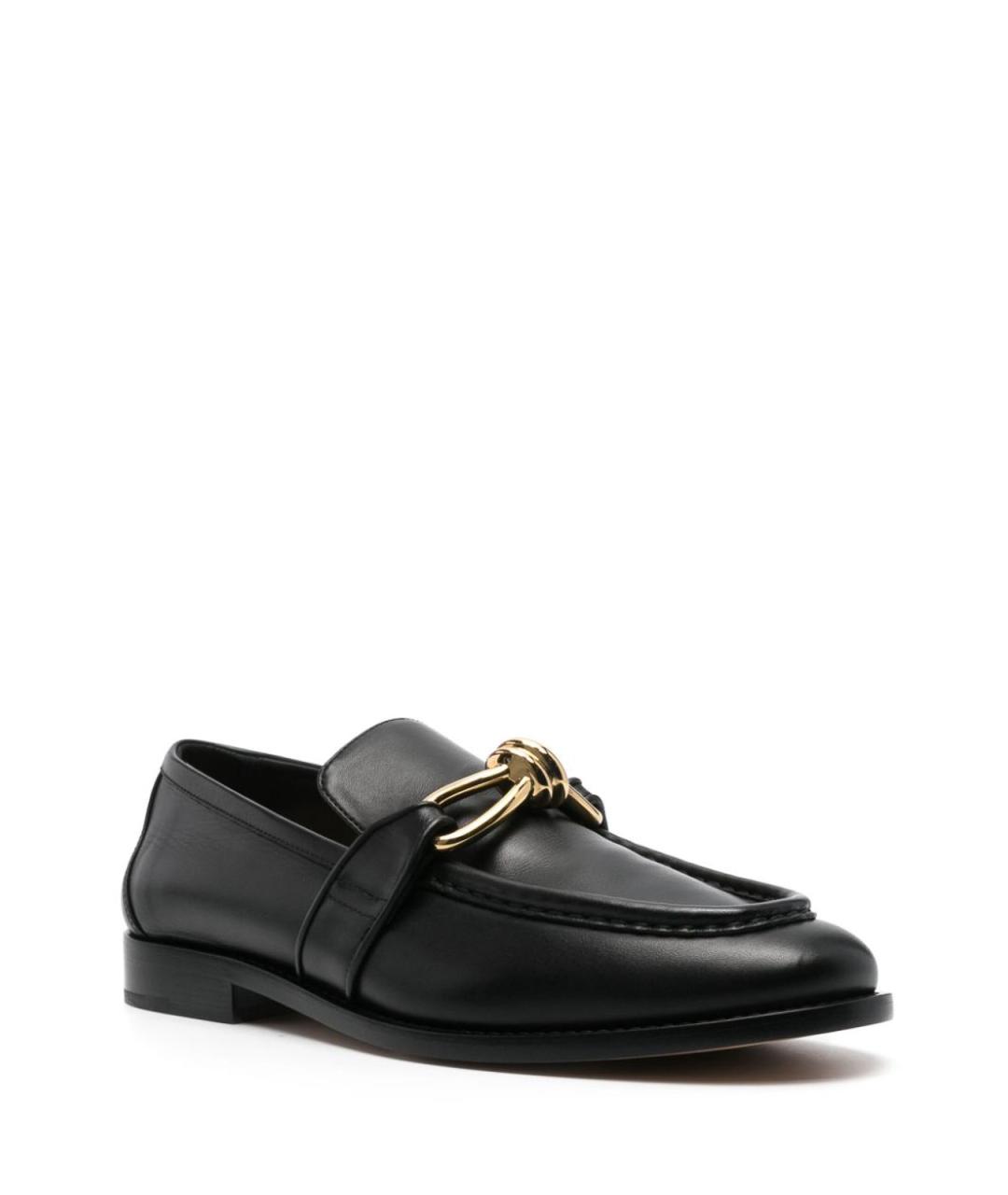 BOTTEGA VENETA Черные кожаные лоферы, фото 4