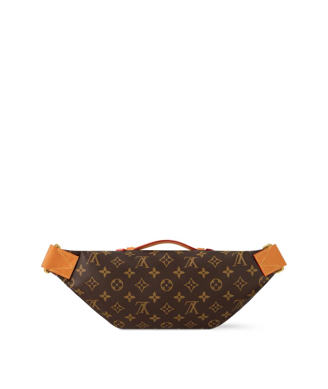 LOUIS VUITTON Коричневая поясная сумка из канвы, фото 4