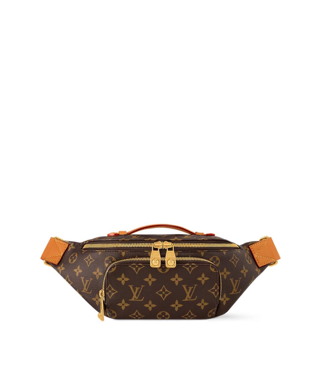 LOUIS VUITTON Коричневая поясная сумка из канвы, фото 6