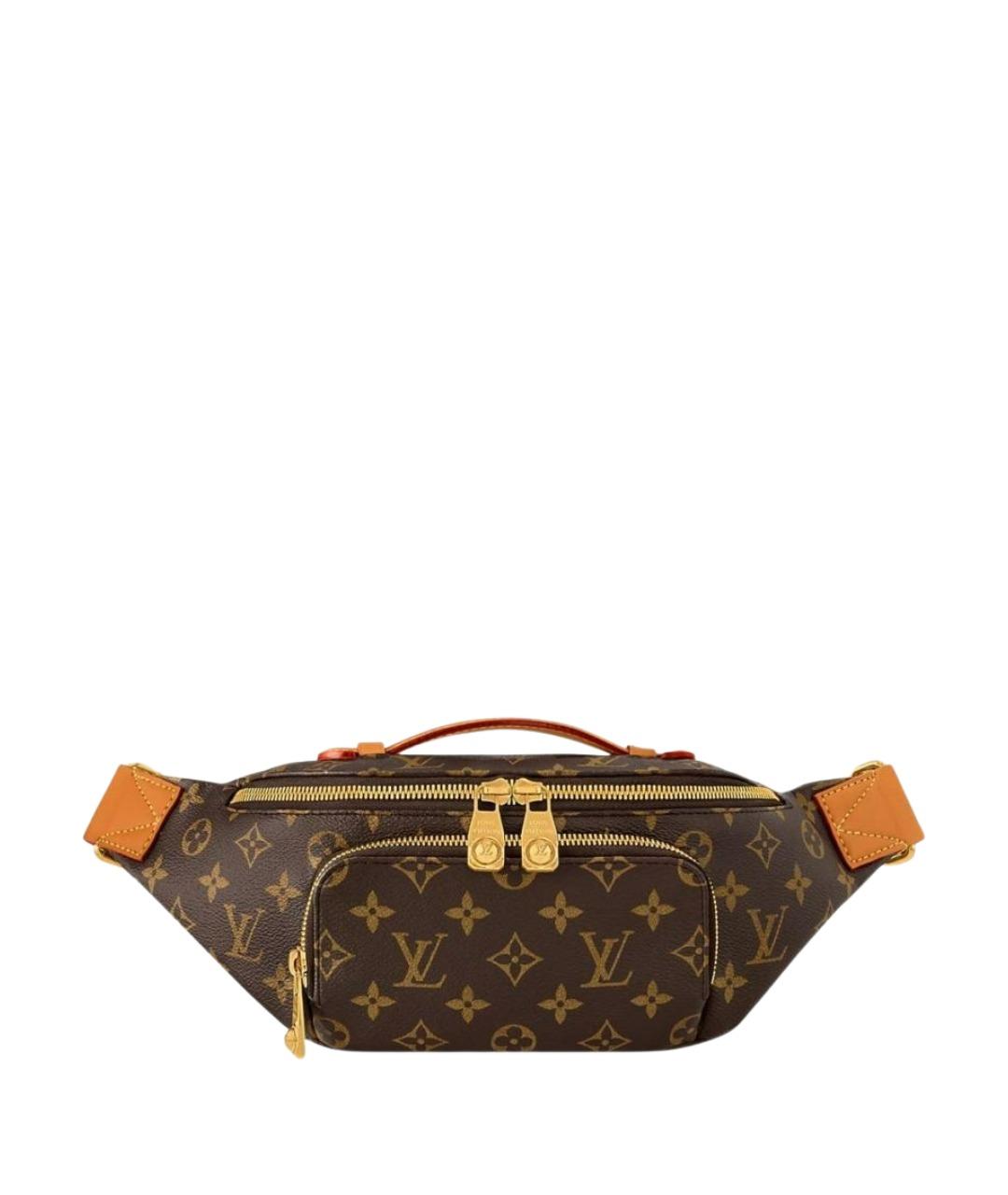 LOUIS VUITTON Коричневая поясная сумка из канвы, фото 1