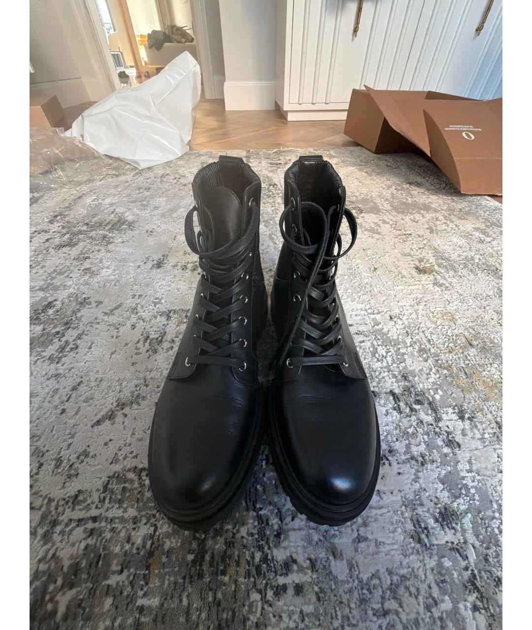 GIANVITO ROSSI Черные кожаные ботинки, фото 2
