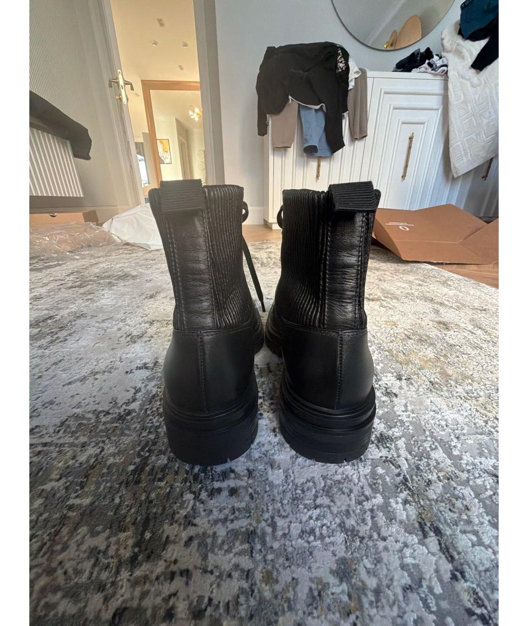 GIANVITO ROSSI Черные кожаные ботинки, фото 4
