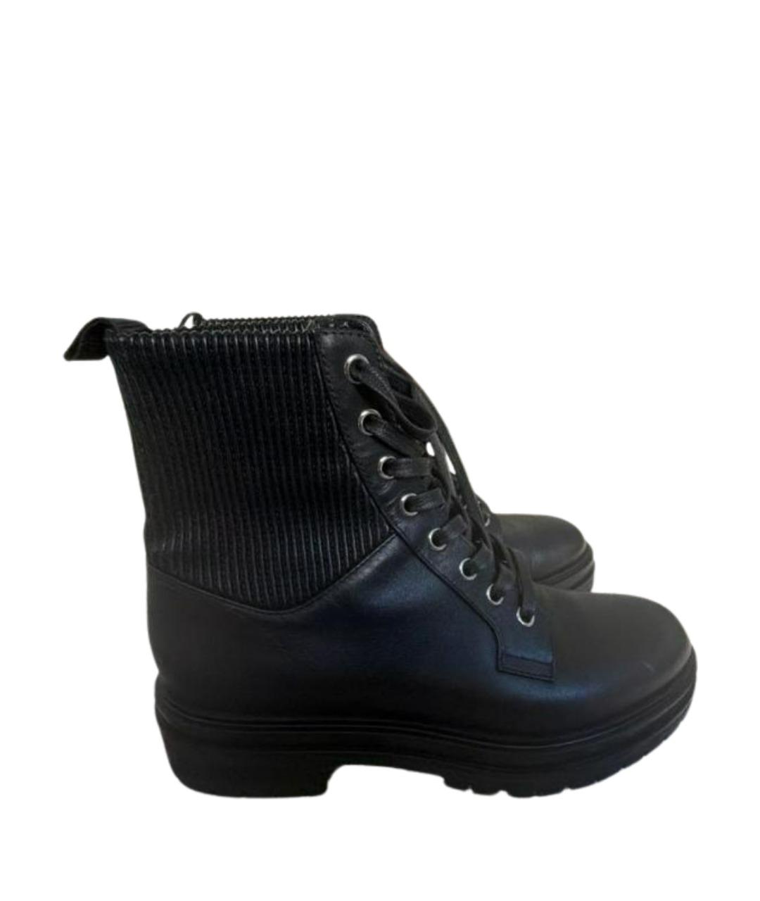 GIANVITO ROSSI Черные кожаные ботинки, фото 1