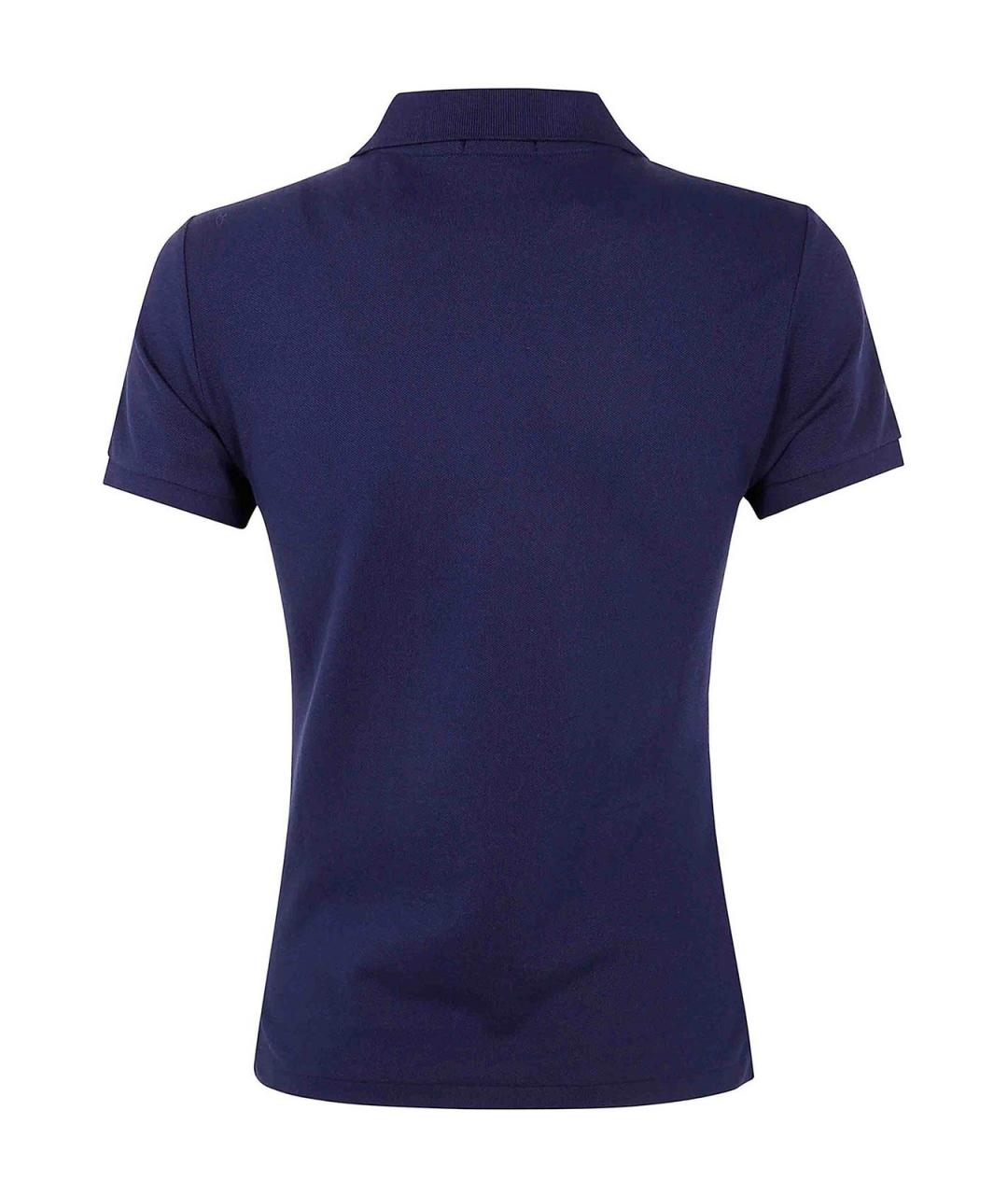 POLO RALPH LAUREN Синяя полиэстеровая футболка, фото 2