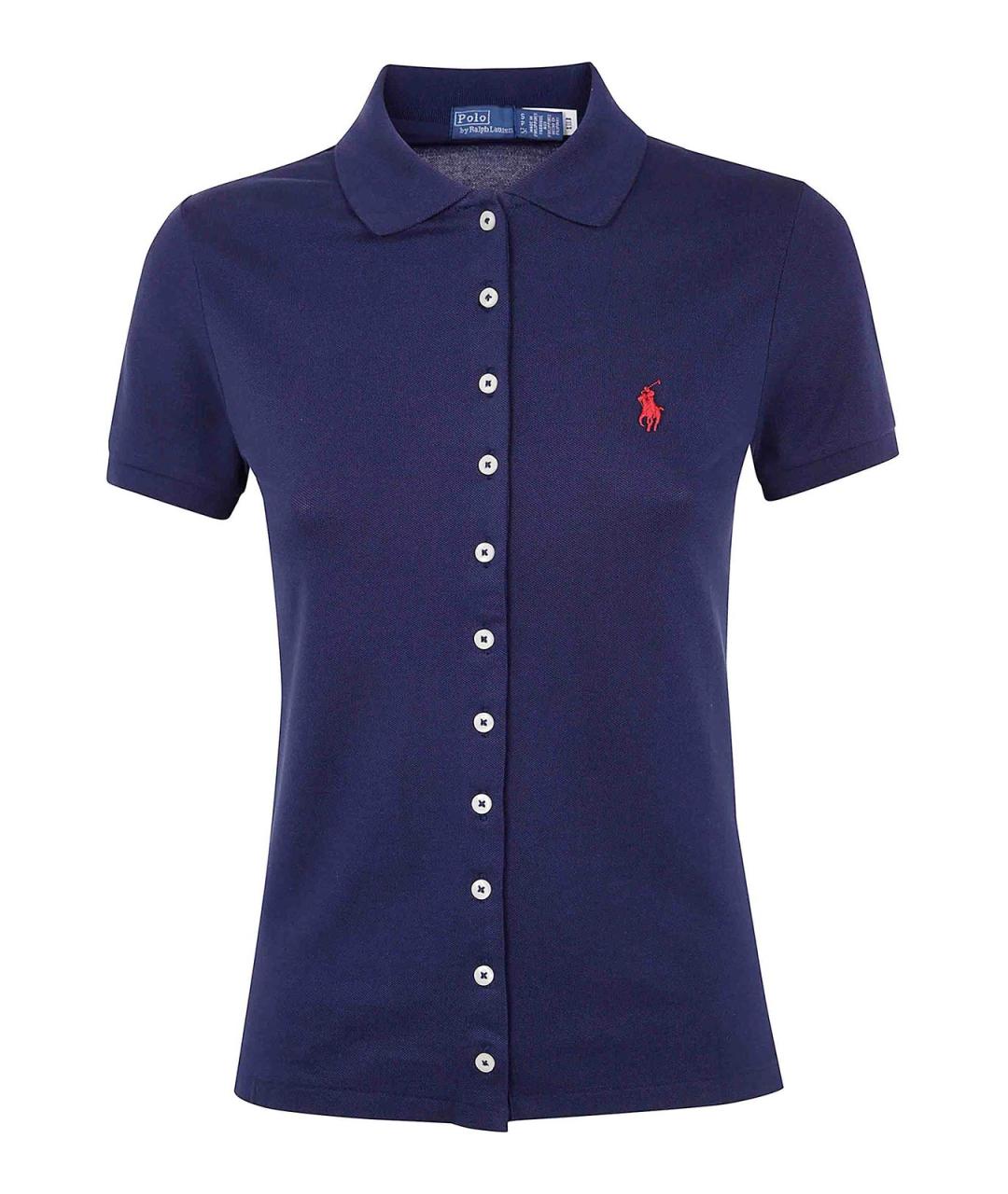POLO RALPH LAUREN Синяя полиэстеровая футболка, фото 1