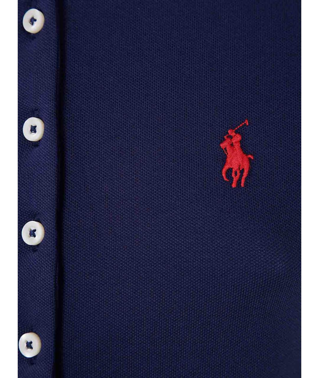 POLO RALPH LAUREN Синяя полиэстеровая футболка, фото 3