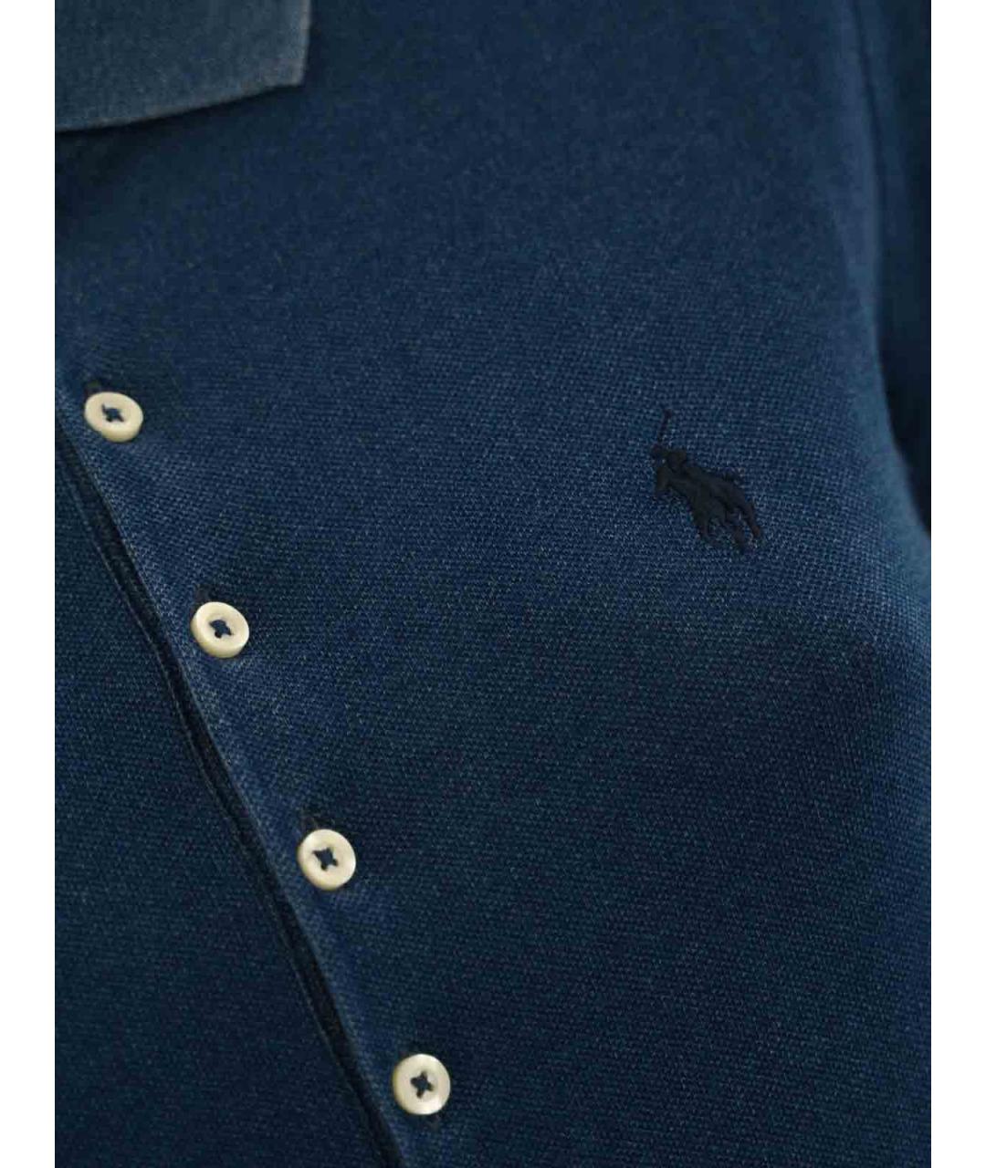 POLO RALPH LAUREN Синяя хлопковая футболка, фото 3