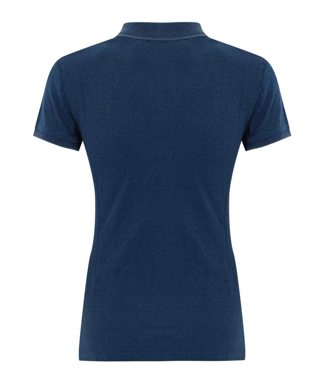 POLO RALPH LAUREN Синяя хлопковая футболка, фото 2
