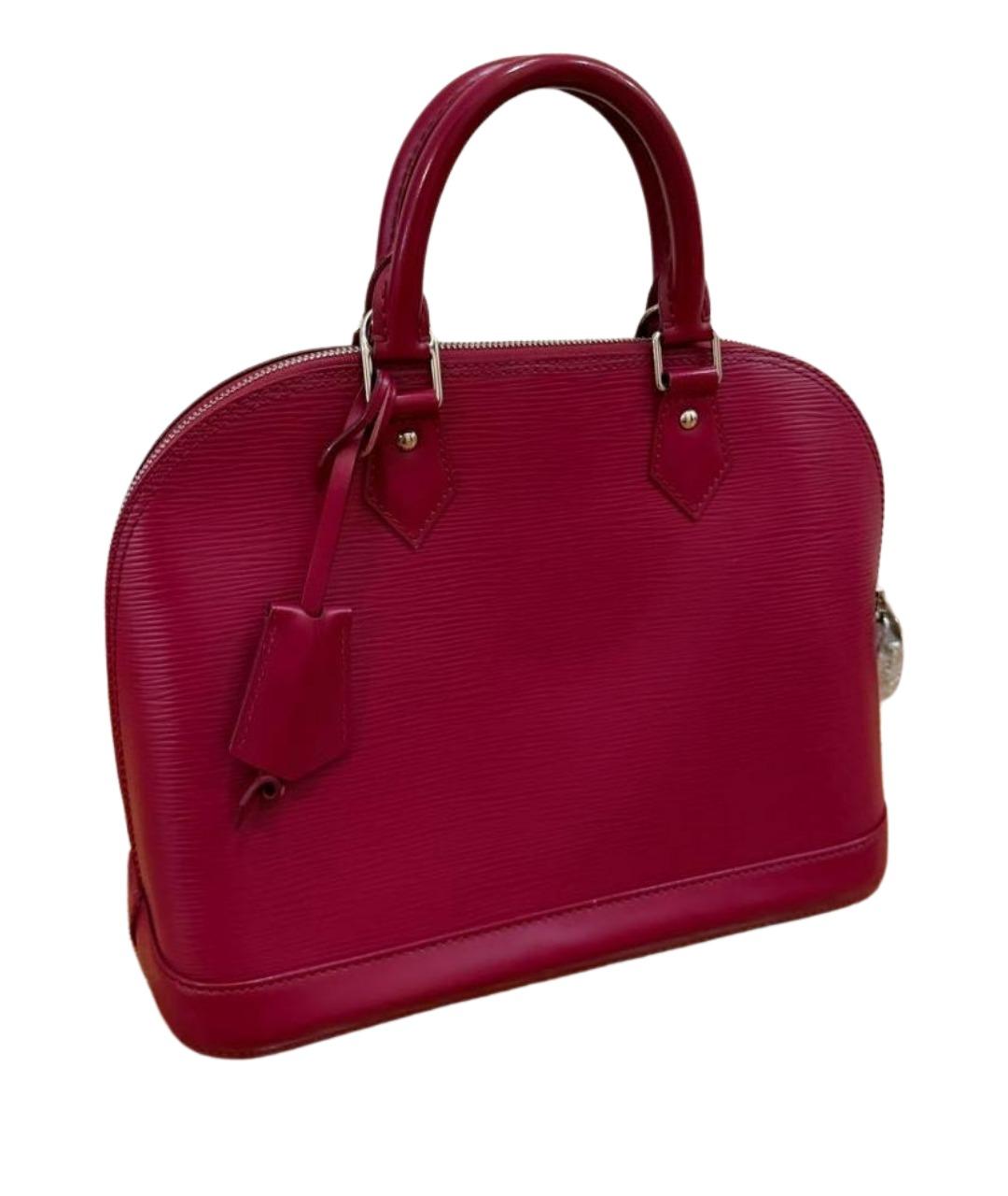 LOUIS VUITTON Красная кожаная сумка с короткими ручками, фото 1