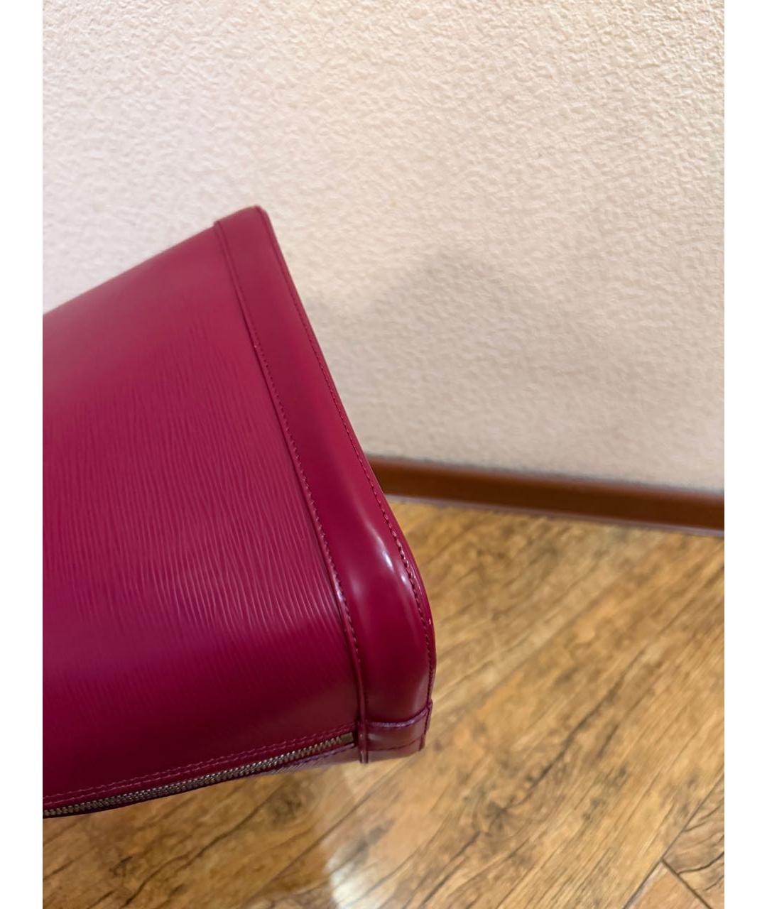 LOUIS VUITTON Красная кожаная сумка с короткими ручками, фото 8