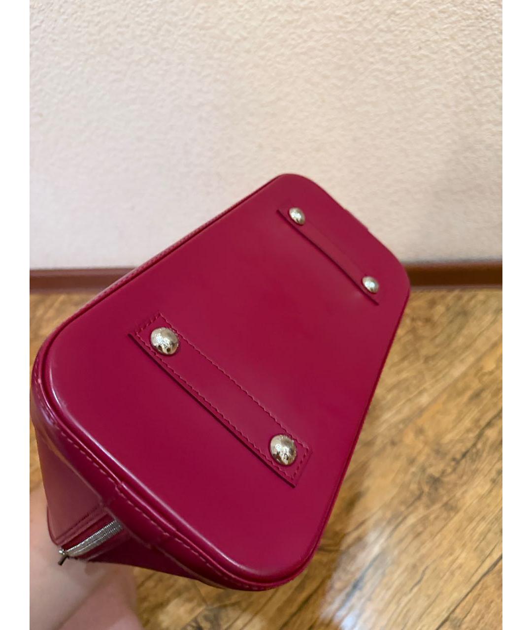 LOUIS VUITTON Красная кожаная сумка с короткими ручками, фото 7