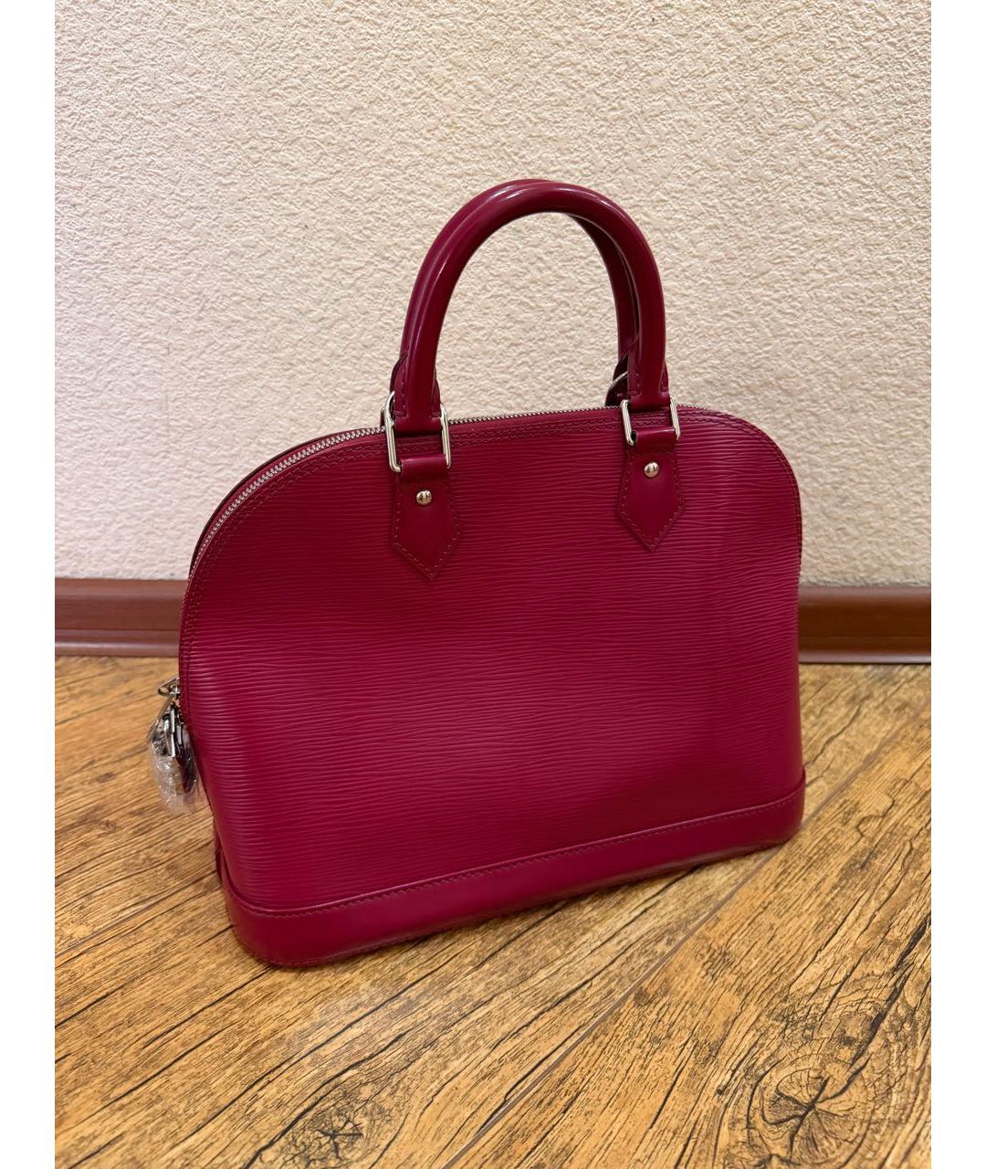 LOUIS VUITTON Красная кожаная сумка с короткими ручками, фото 2