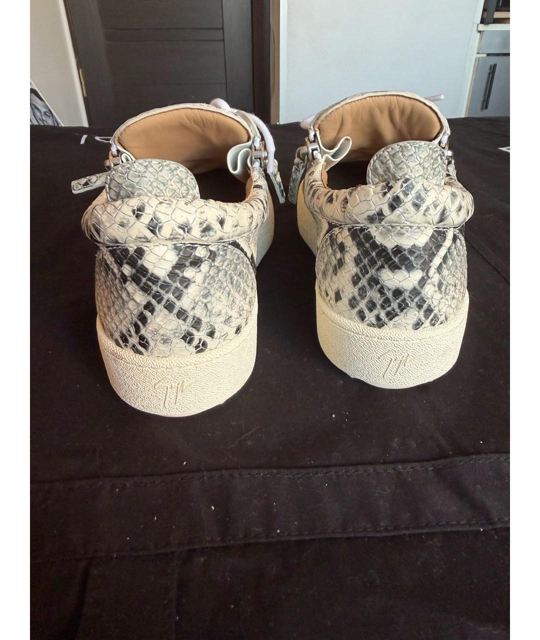 GIUSEPPE ZANOTTI DESIGN Мульти кожаные кеды, фото 4