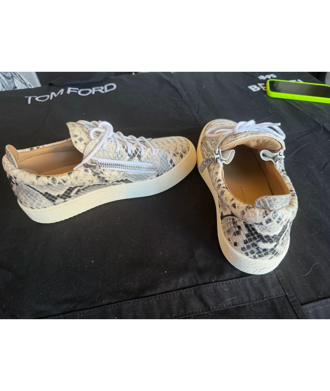 GIUSEPPE ZANOTTI DESIGN Мульти кожаные кеды, фото 7