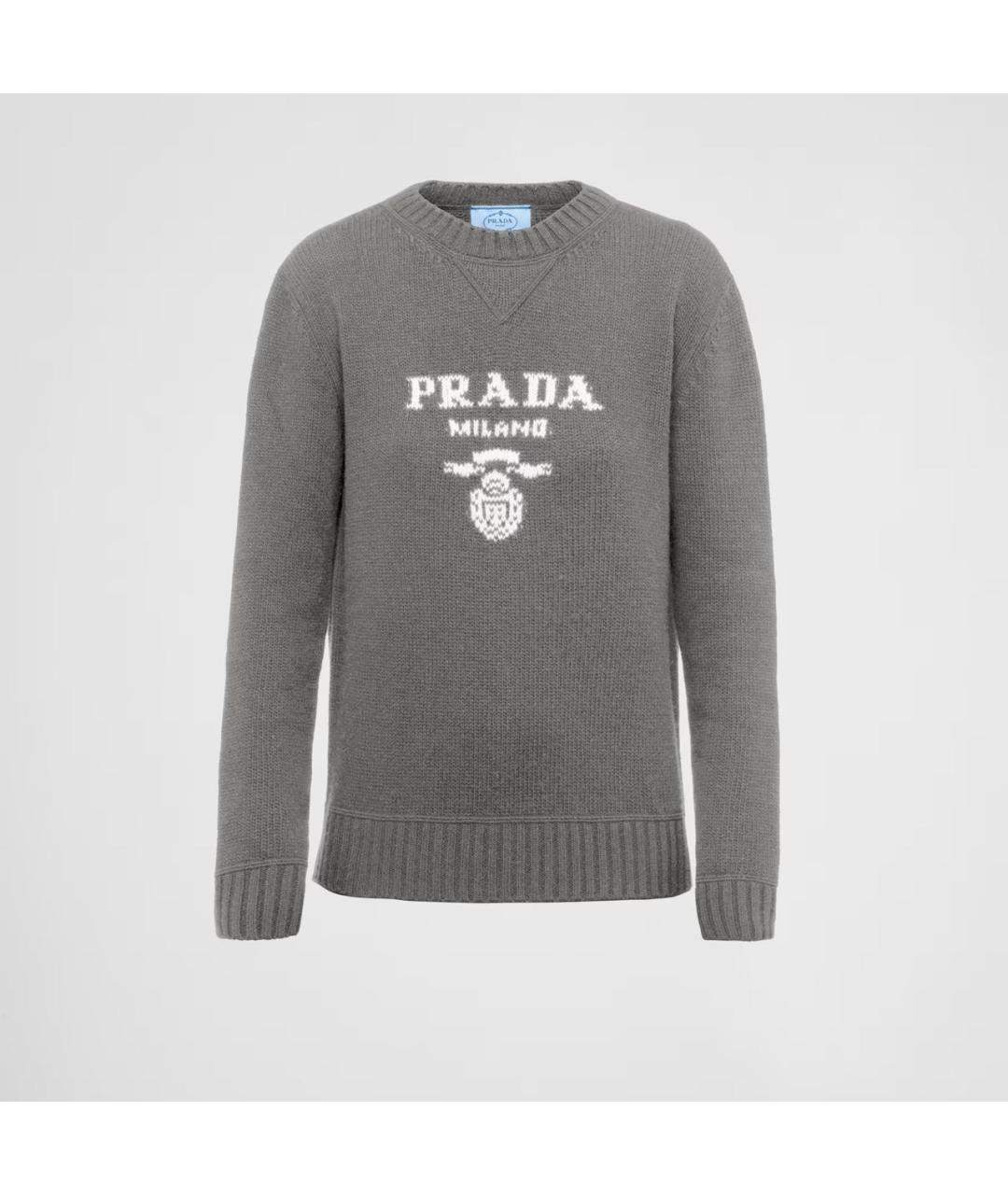 PRADA Серый кашемировый джемпер / свитер, фото 4