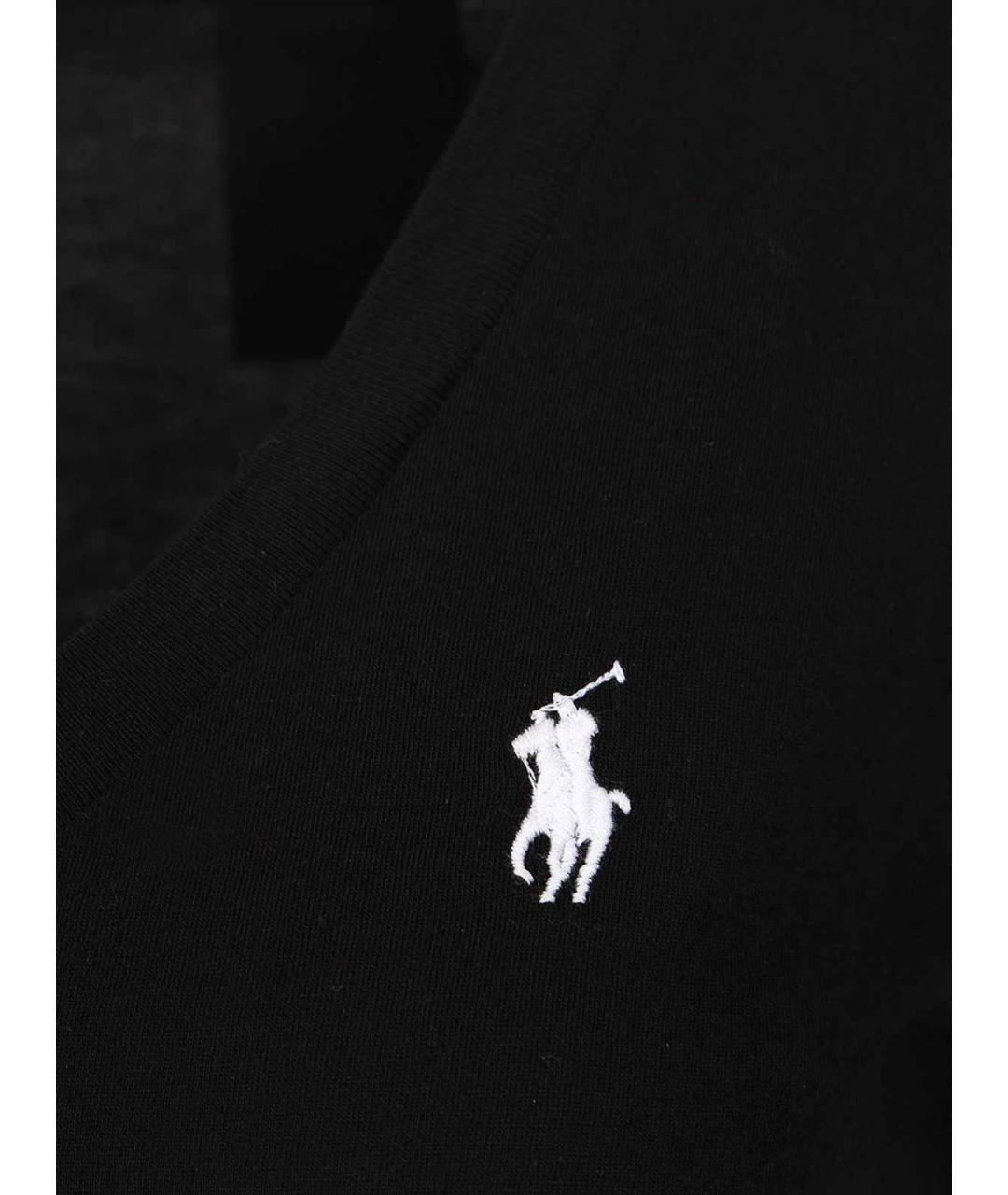 POLO RALPH LAUREN Черная хлопковая футболка, фото 3