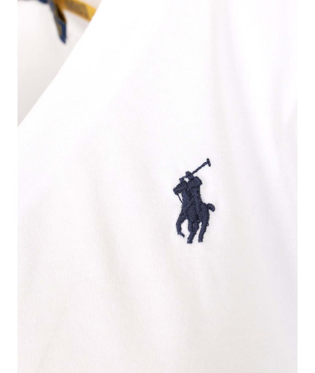 POLO RALPH LAUREN Белая хлопковая футболка, фото 3