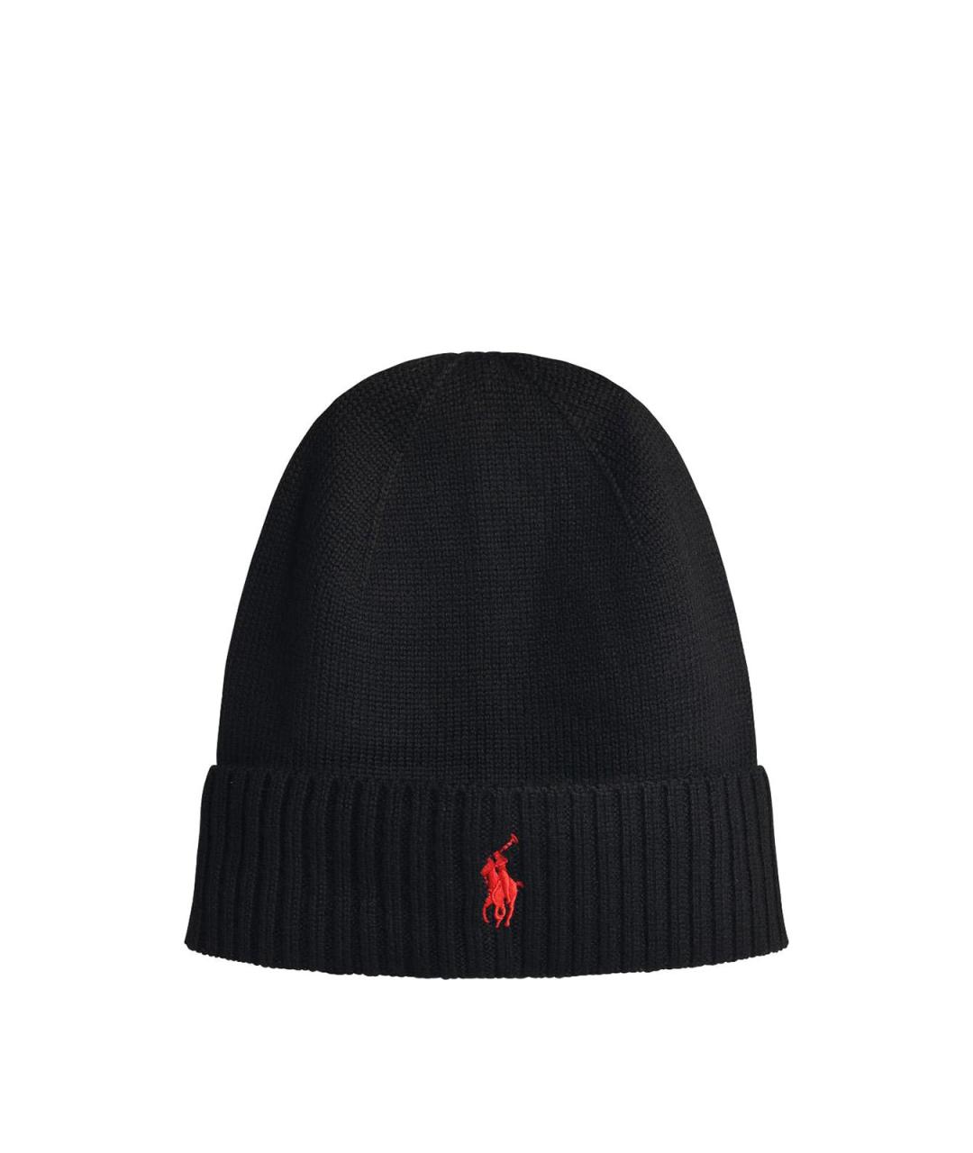 POLO RALPH LAUREN Черная шерстяная шапка, фото 1
