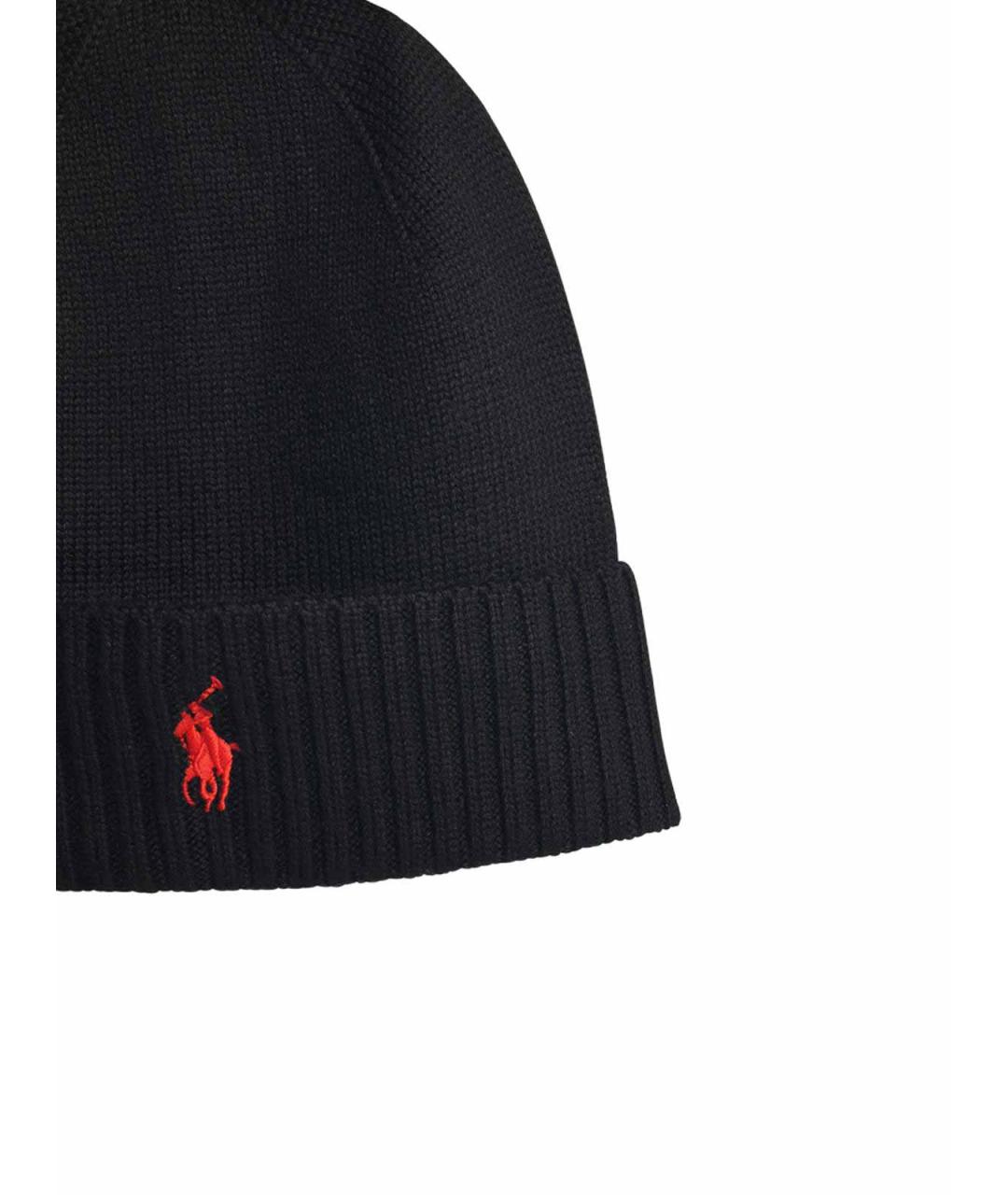 POLO RALPH LAUREN Черная шерстяная шапка, фото 3