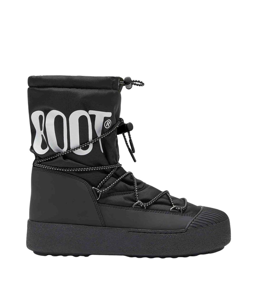 MOON BOOT Черные синтетические высокие ботинки, фото 1