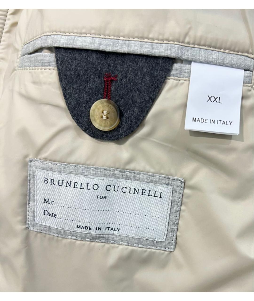BRUNELLO CUCINELLI Антрацитовый шерстяной пуховик, фото 5