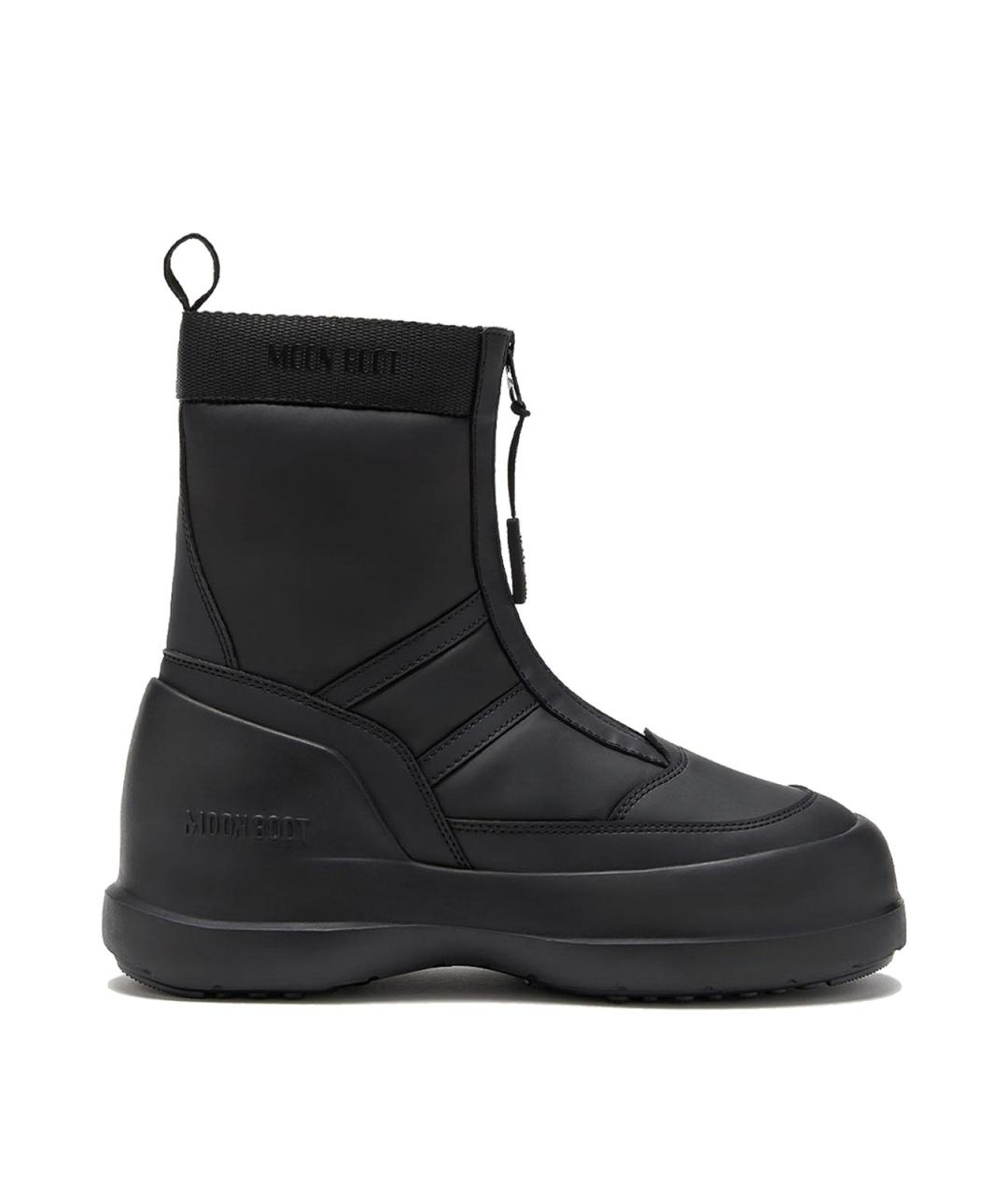 MOON BOOT Черные синтетические низкие ботинки, фото 1