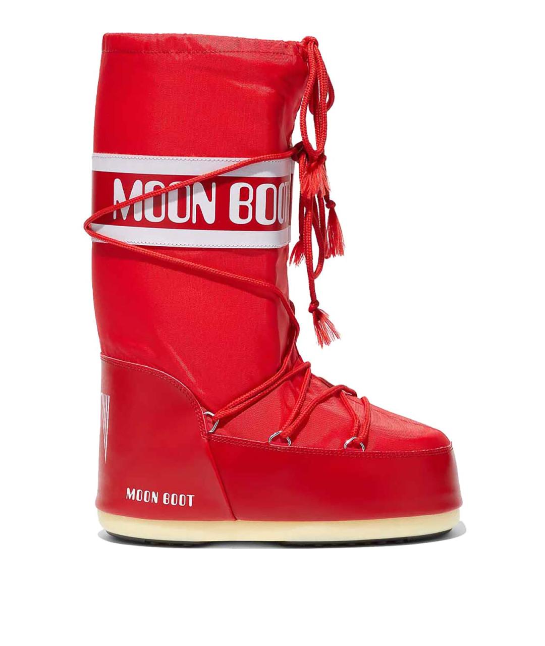 MOON BOOT Красные синтетические высокие ботинки, фото 1
