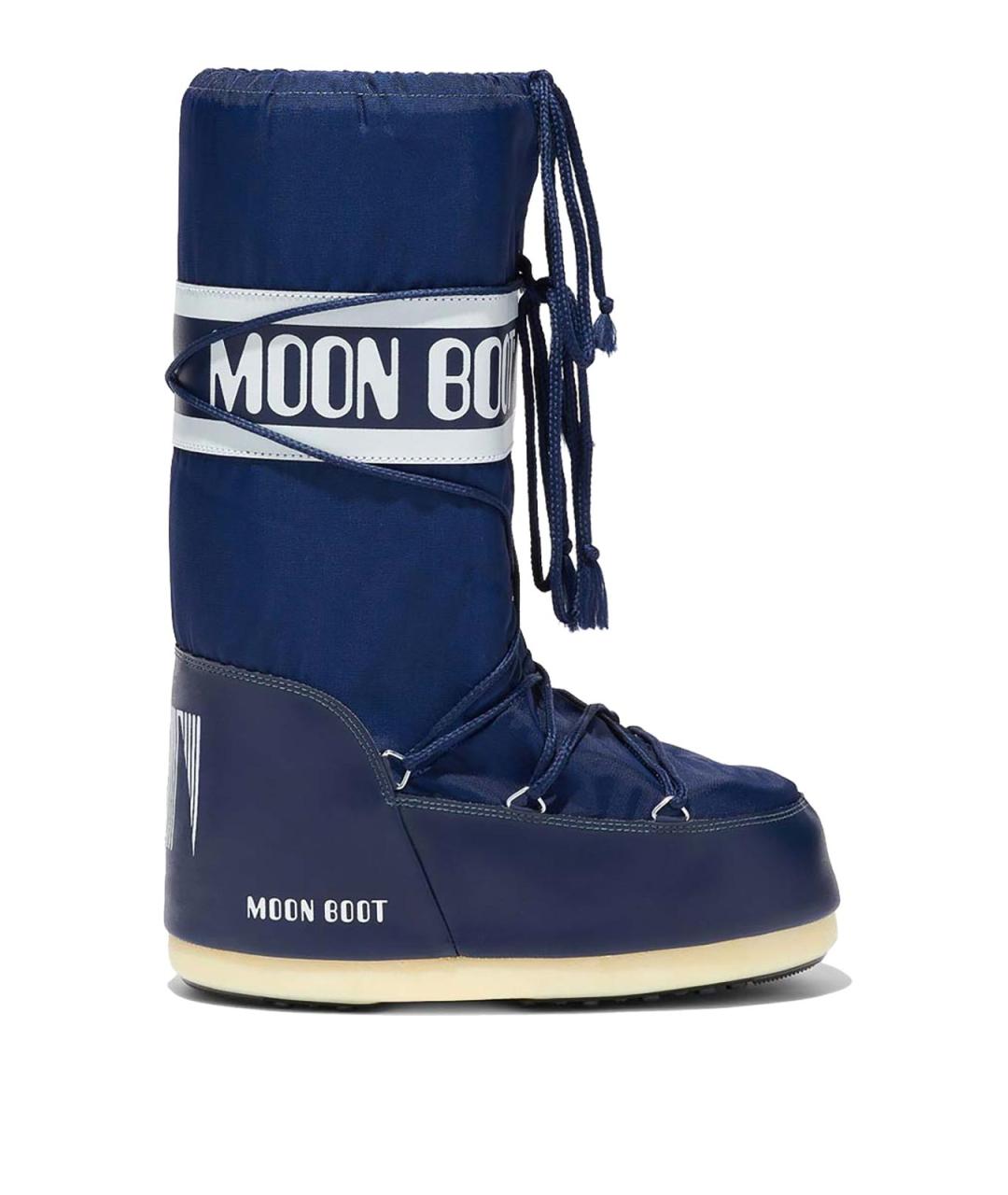 MOON BOOT Синие синтетические высокие ботинки, фото 4