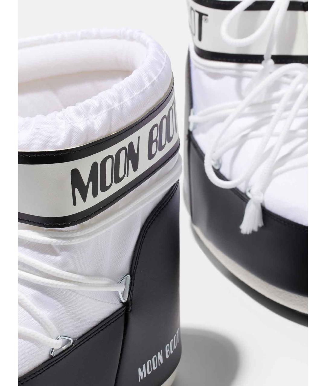 MOON BOOT Белые синтетические высокие ботинки, фото 3