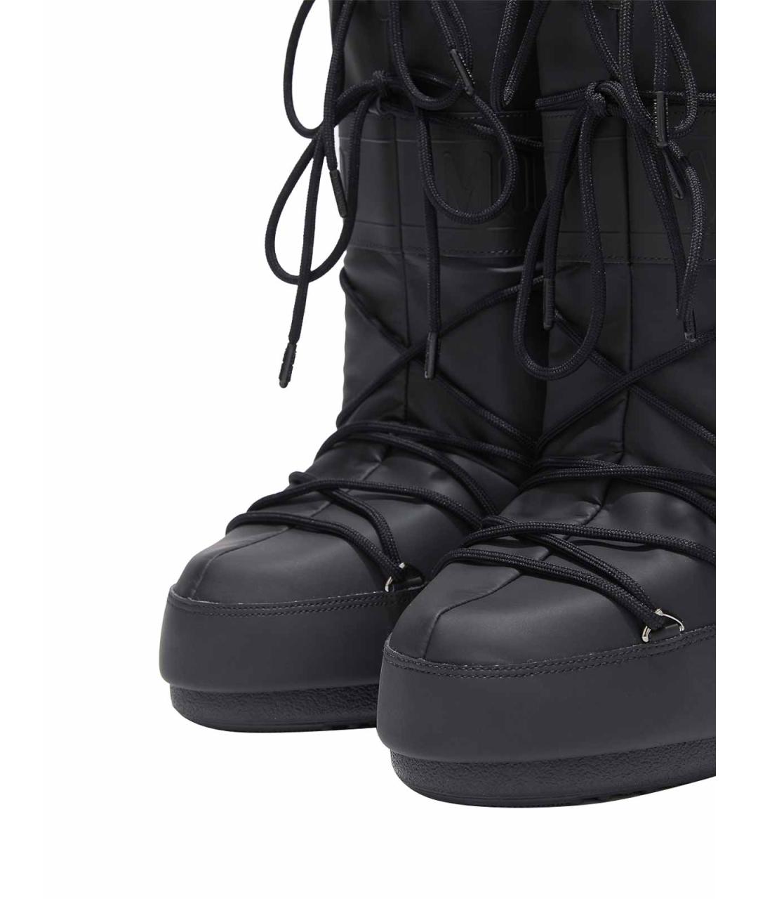 MOON BOOT Черные резиновые высокие ботинки, фото 3